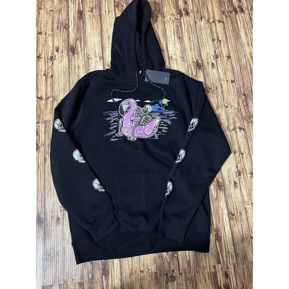 WXYZ Hoodie Skeleton In Flamingo Float - Picture 1 of 7